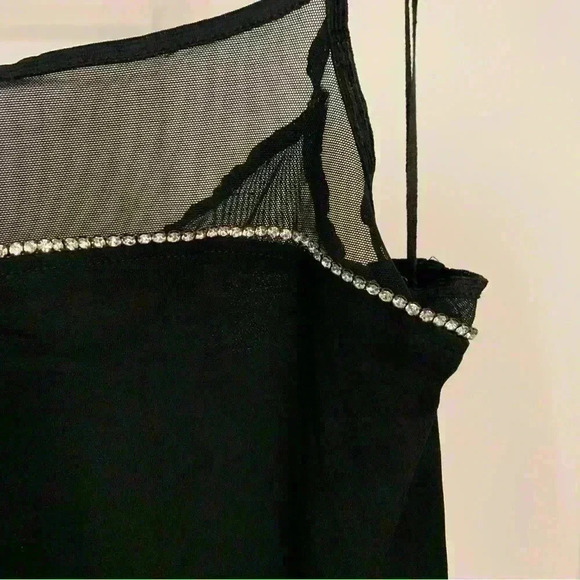 Onyx Nite Women's Black Rhinestone Embellished Dress Size Small - Picture 3 of 5